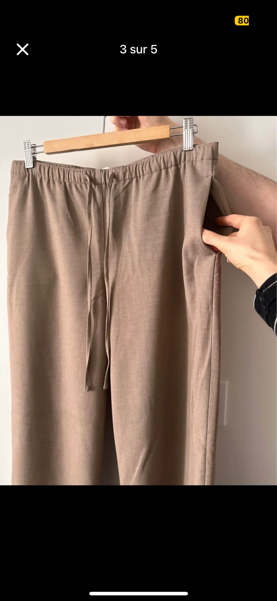 Image for Pantalon Abercrombie & Fitch NEUF  taille médium longueur régulière fois hyper confortable (style lin mais vraiment plus de qualité)