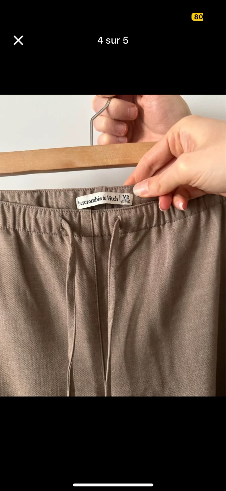 Image for Pantalon Abercrombie & Fitch NEUF  taille médium longueur régulière fois hyper confortable (style lin mais vraiment plus de qualité)