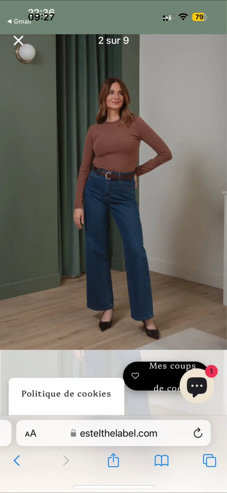 Featured image for Jeans ESTEL the label Neuve taille Medium portée une seule fois 2h