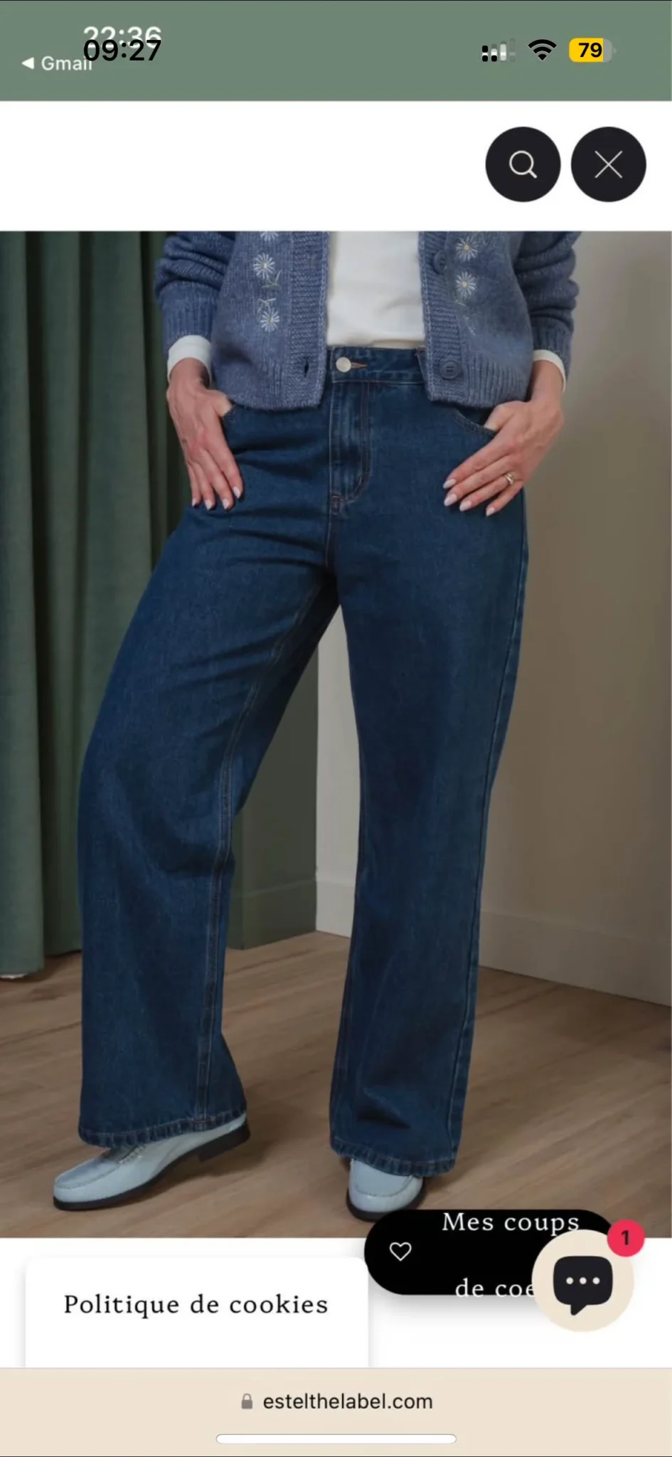Image for Jeans ESTEL the label Neuve taille Medium portée une seule fois 2h