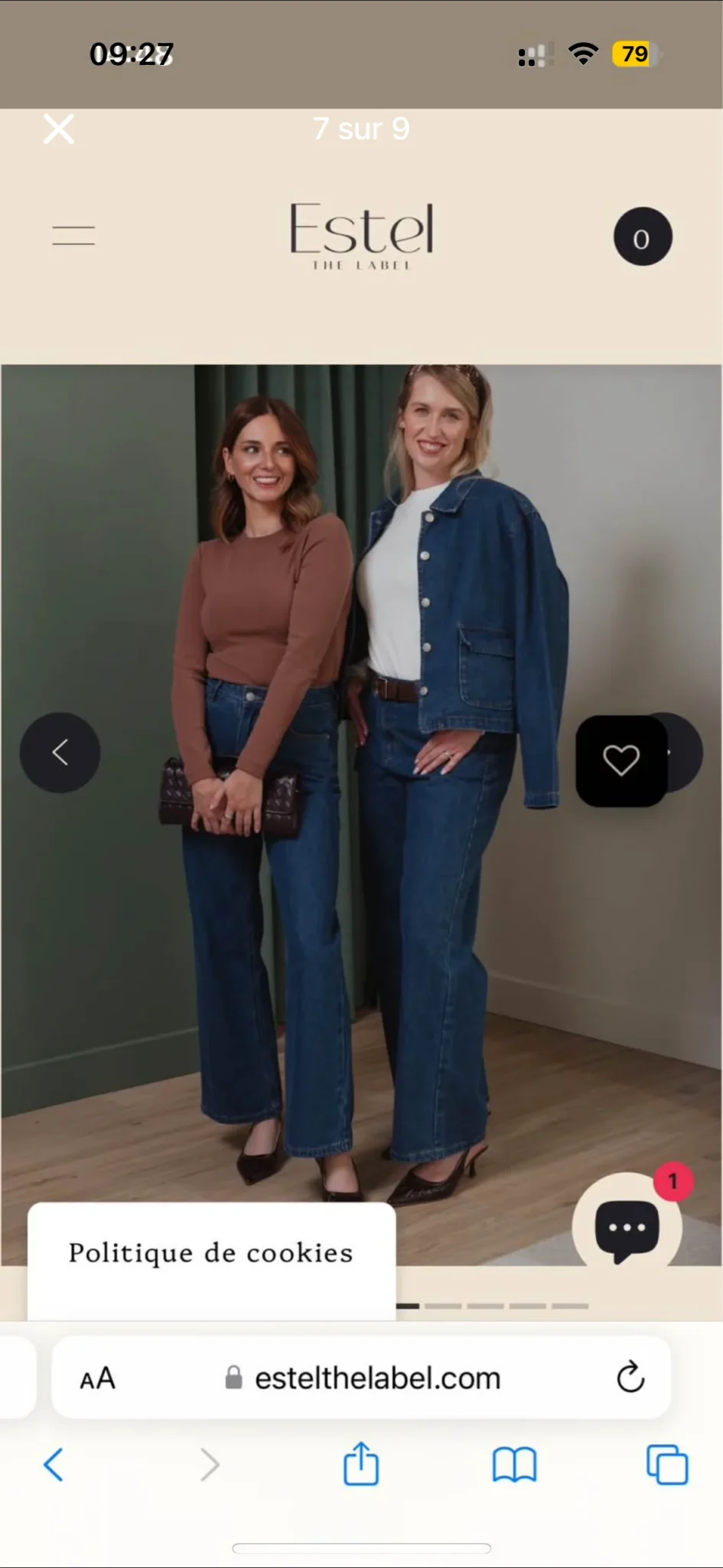 Image for Jeans ESTEL the label Neuve taille Medium portée une seule fois 2h