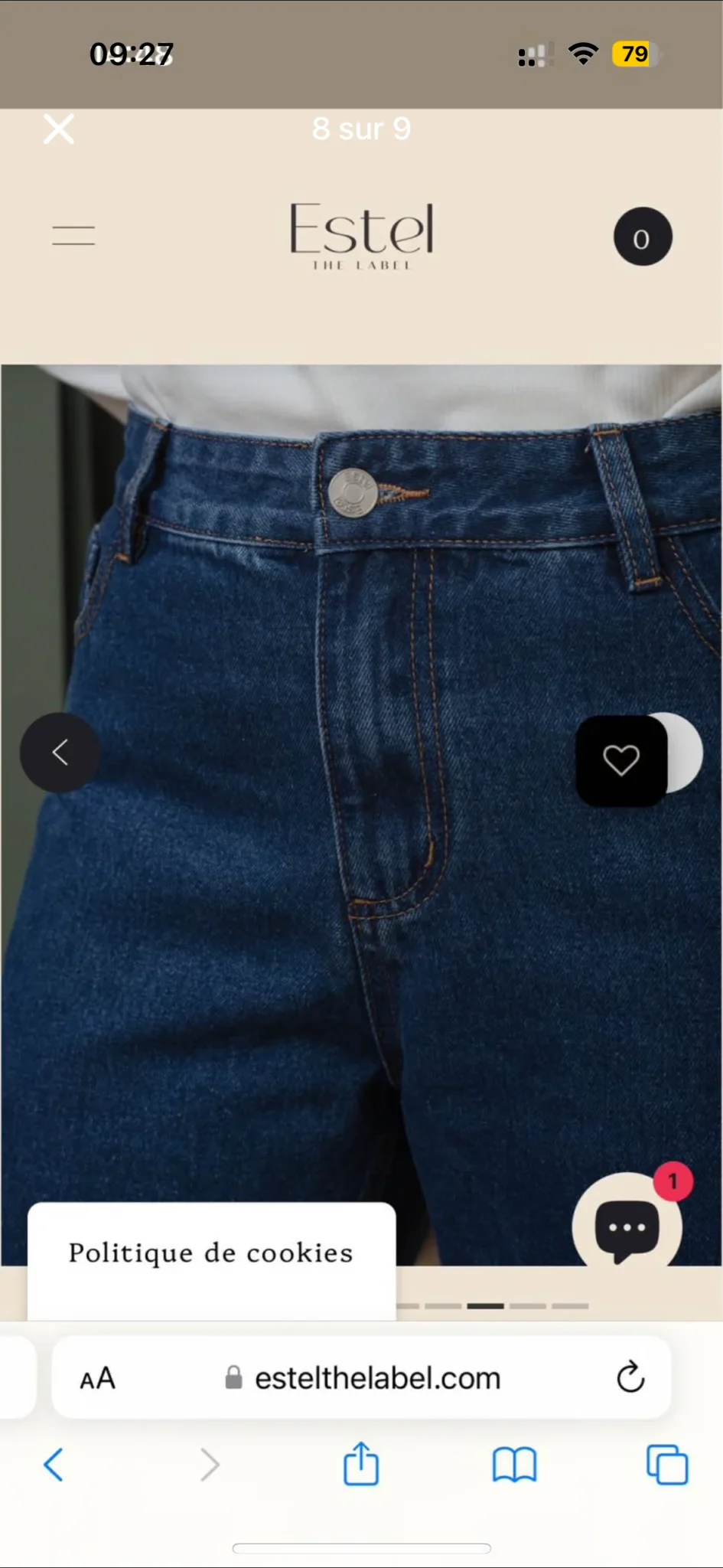 Image for Jeans ESTEL the label Neuve taille Medium portée une seule fois 2h