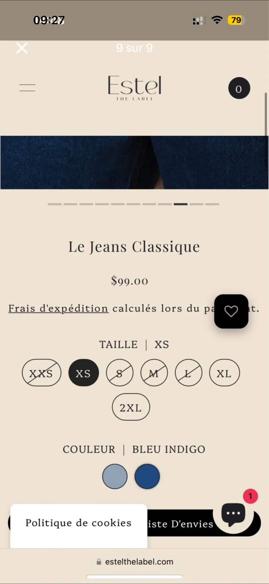 Image for Jeans ESTEL the label Neuve taille Medium portée une seule fois 2h