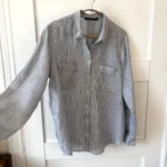 Thumbnail for ♥️MONOPRIX lightweight striped blouse