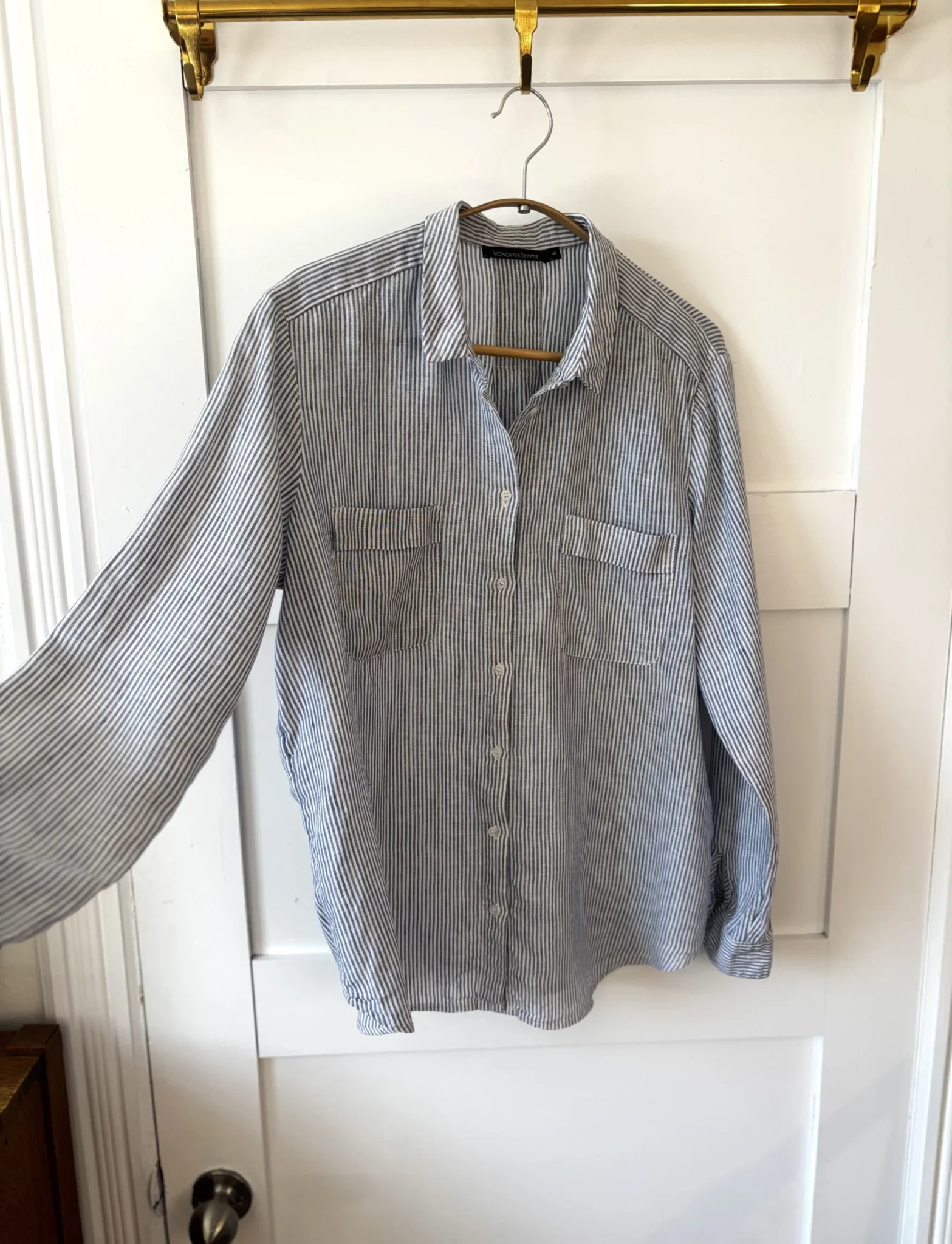 Image for ♥️MONOPRIX lightweight striped blouse