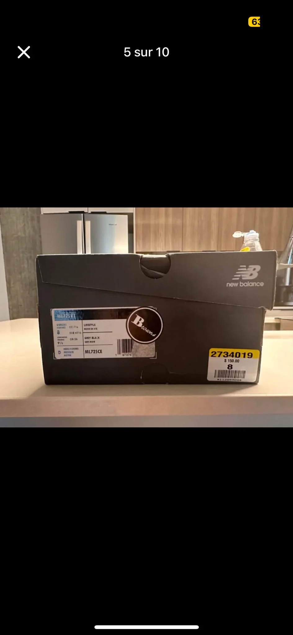 Image for Sneakers New balance 725 UNISEXE NEUF size 9,5 US femmes / women  8 US homme / men Brand new / NEUF Jamais porté en parfait état