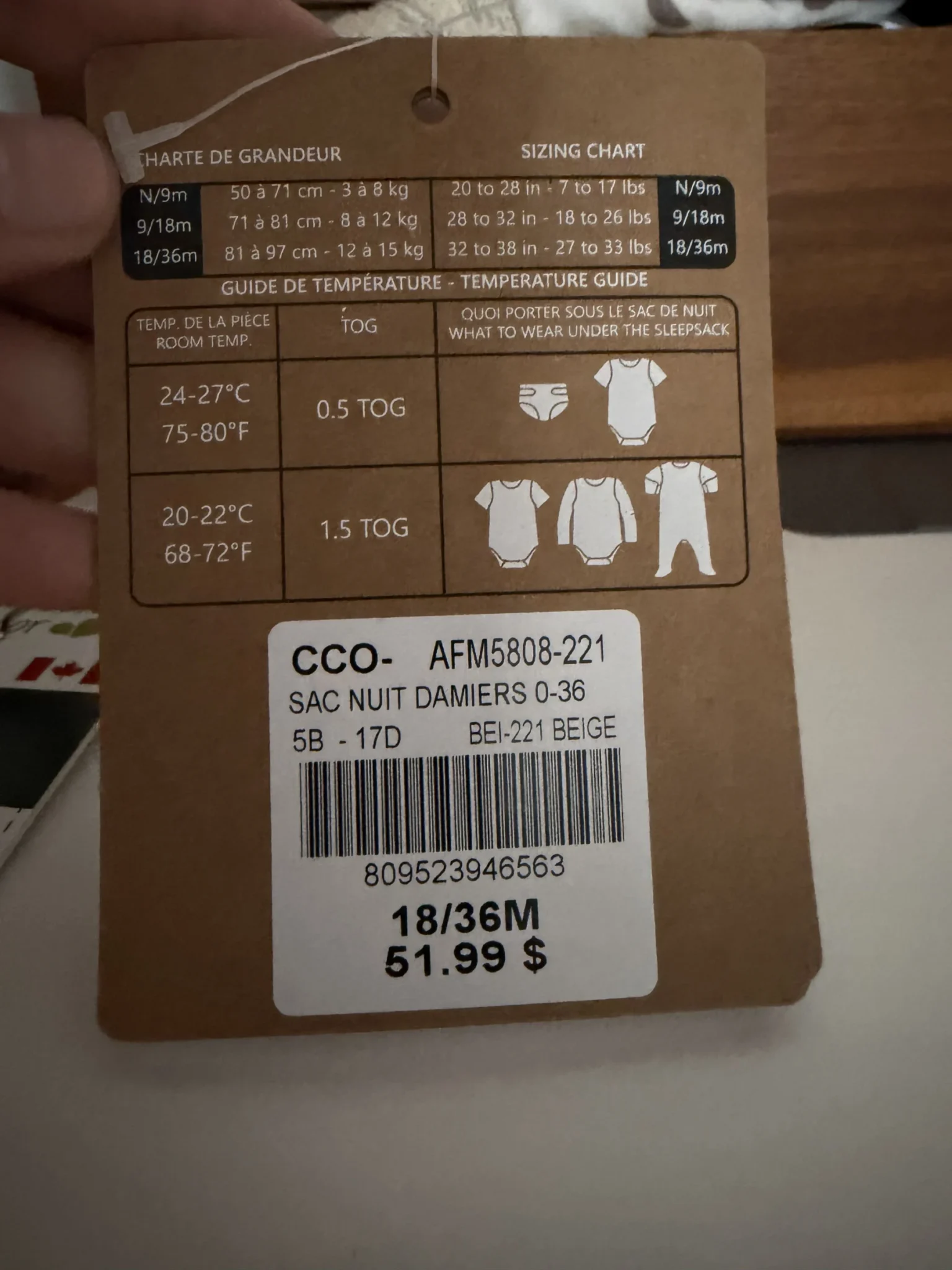 Image for Gigoteuse Coccoli 1,5 Tog 12-36M
