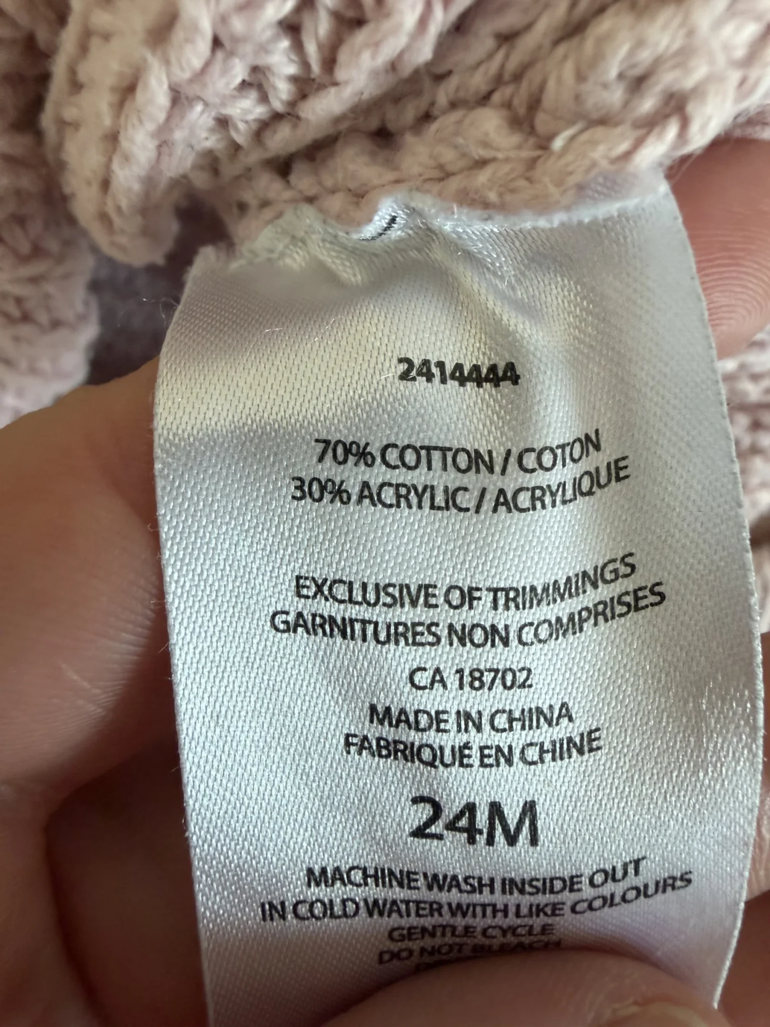 Image for Tricot 24M