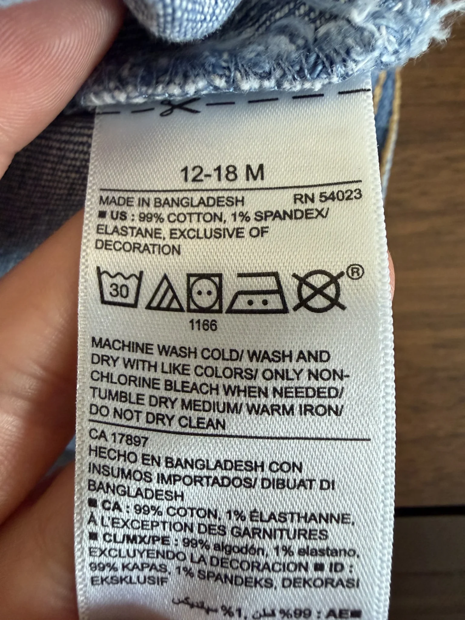 Image for Veste en Jeans Old Navy 12-18M