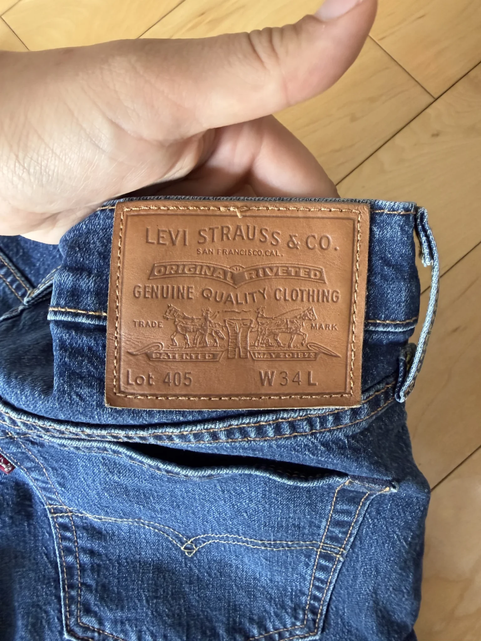Image for Short Levi’s Homme modèle 405 taille 34 bleu brut
