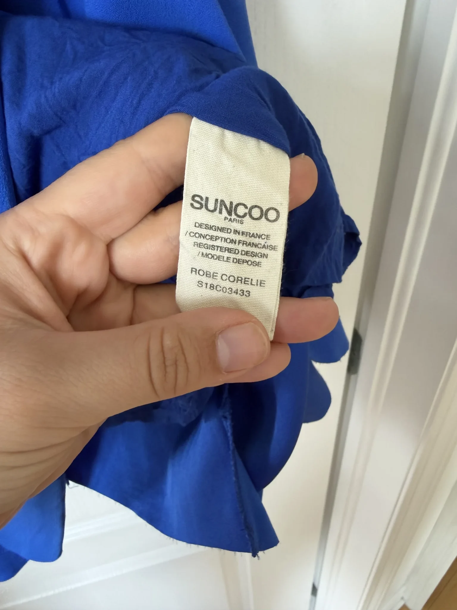 Image for Robe Suncoo Paris taille S bleu électrique