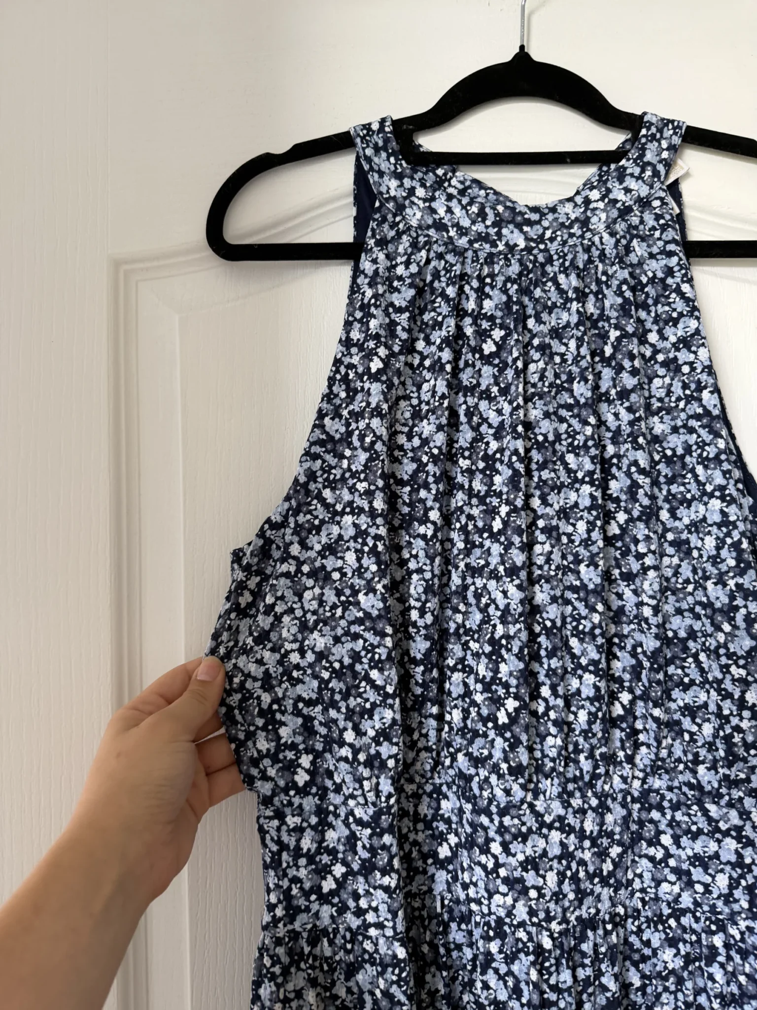 Image for Robe longue Michael Kors bleu fleuris blanc taille L