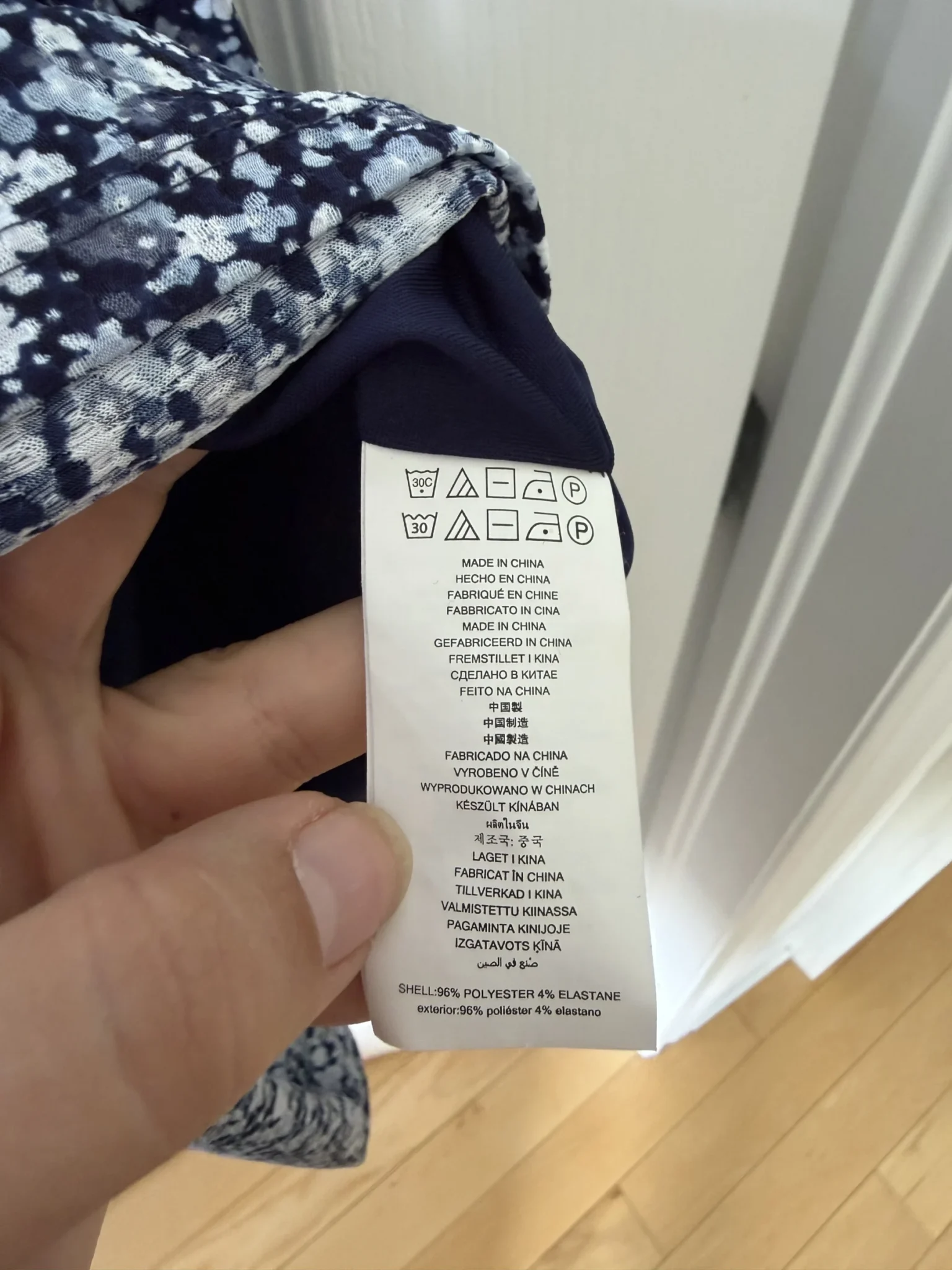 Image for Robe longue Michael Kors bleu fleuris blanc taille L
