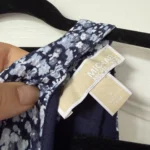 Thumbnail for Robe longue Michael Kors bleu fleuris blanc taille L