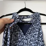 Thumbnail for Robe longue Michael Kors bleu fleuris blanc taille L