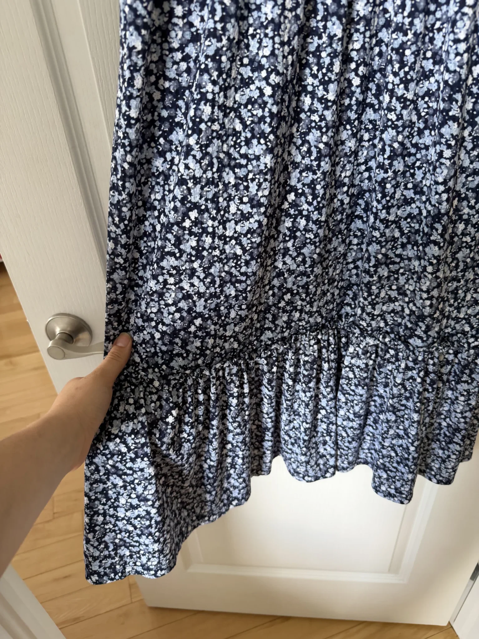 Image for Robe longue Michael Kors bleu fleuris blanc taille L