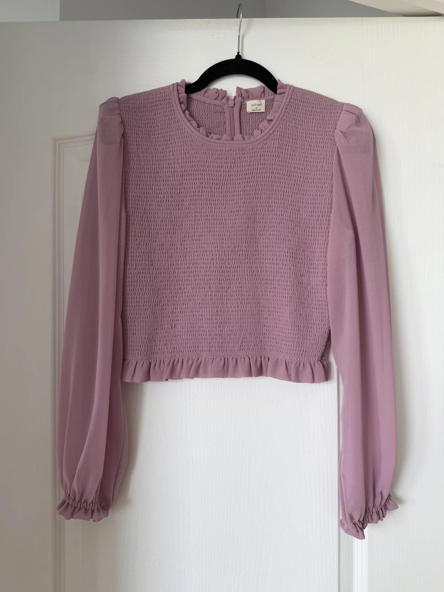 Featured image for Blouse Wilfred Aritzia modèle Tempest taille M violet lila