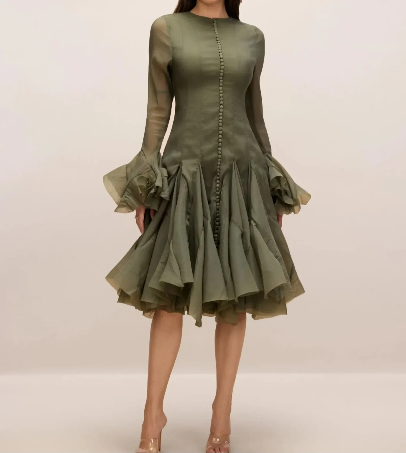 Image for Green midi dress