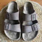 Featured thumbnail for Birkenstock Arizona in brown leather – 38