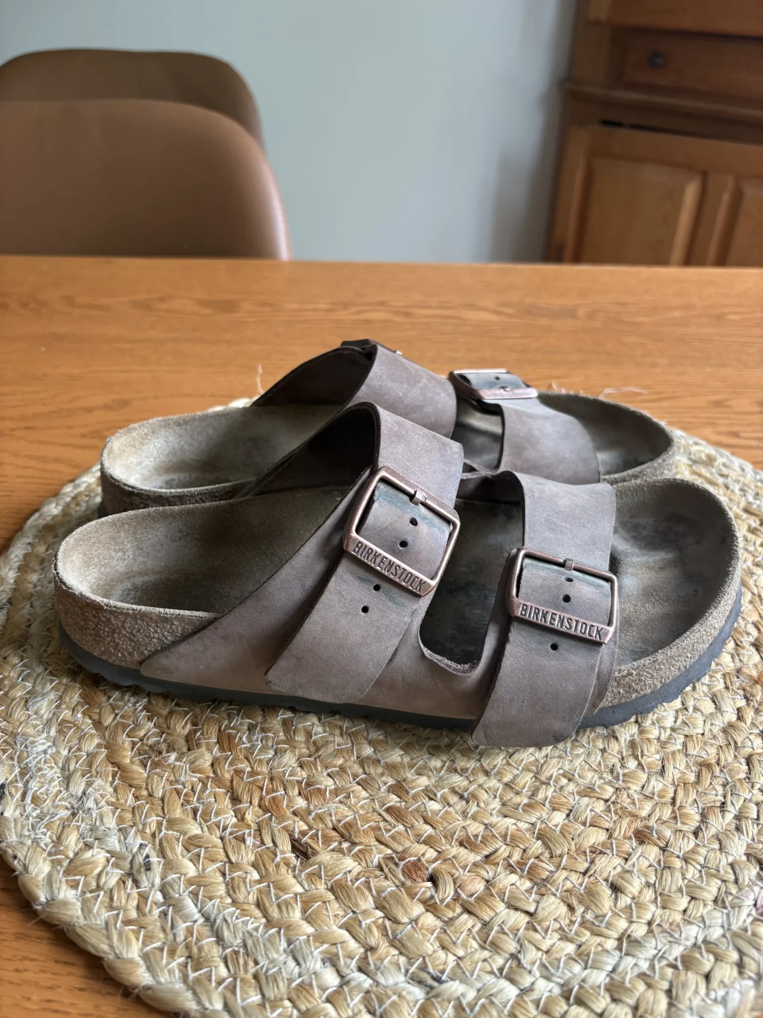 Image for Birkenstock Arizona in brown leather – 38