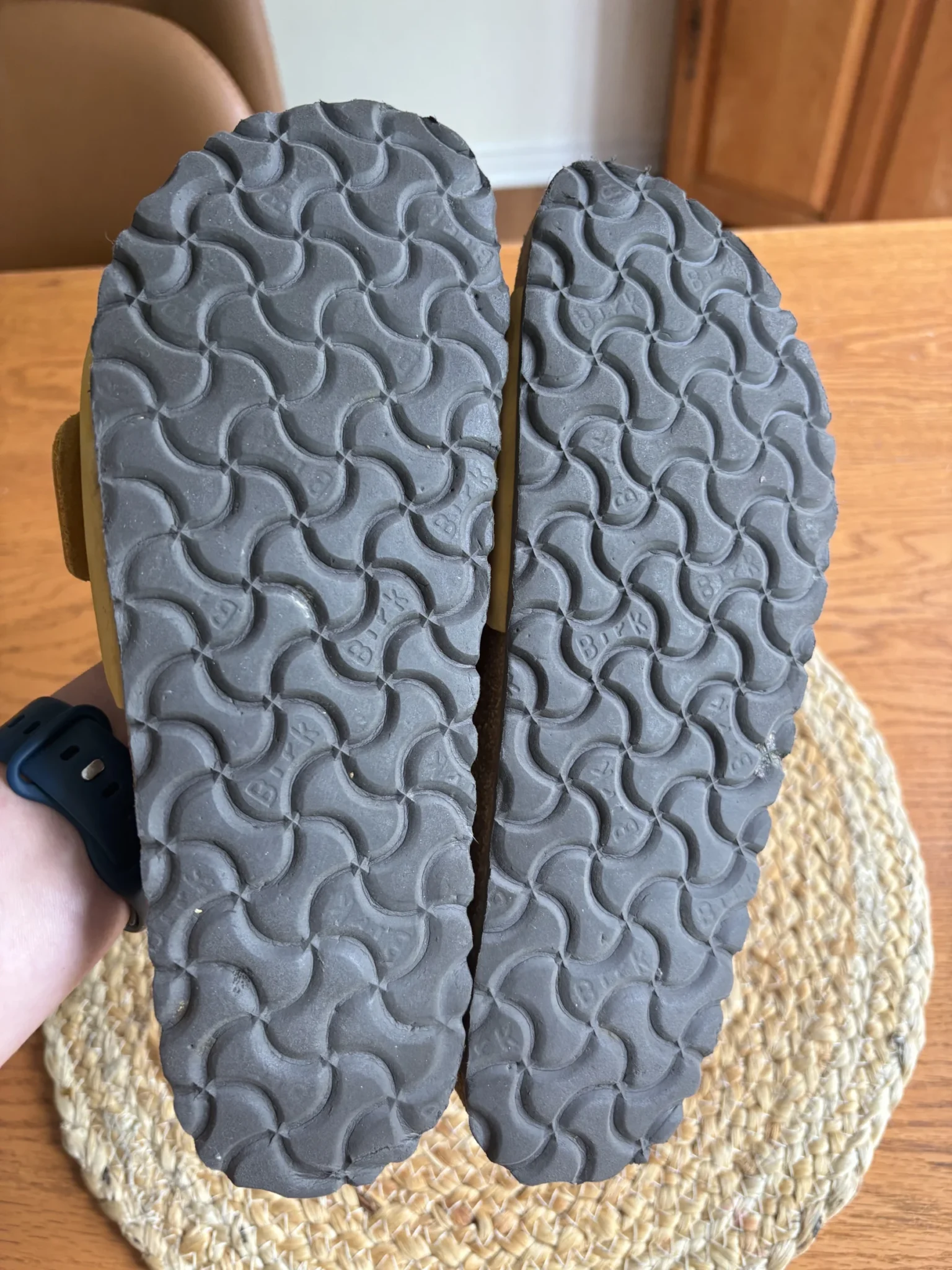 Image for Birkenstock Madrid in mustard-yellow leather