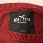 Thumbnail for Red Hollister Crew Neck Pullover Sweater Shirt
