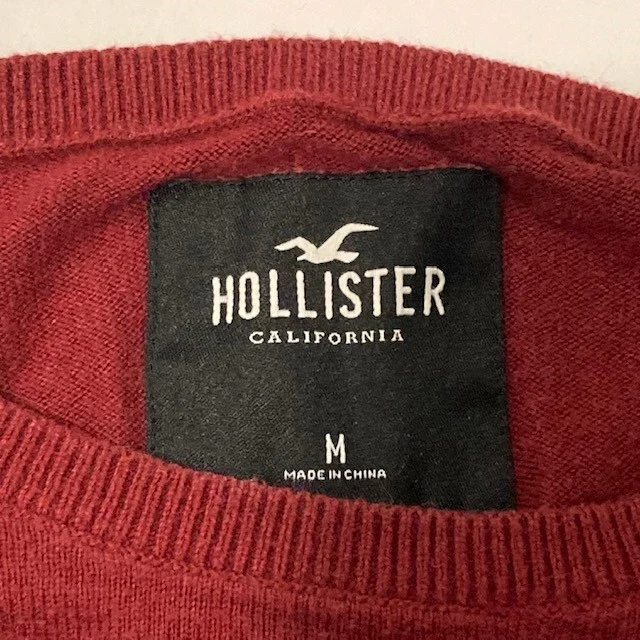 Image for Red Hollister Crew Neck Pullover Sweater Shirt