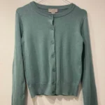 Thumbnail for H&M Turquoise Fine-Knit Cardigan Sweater Top