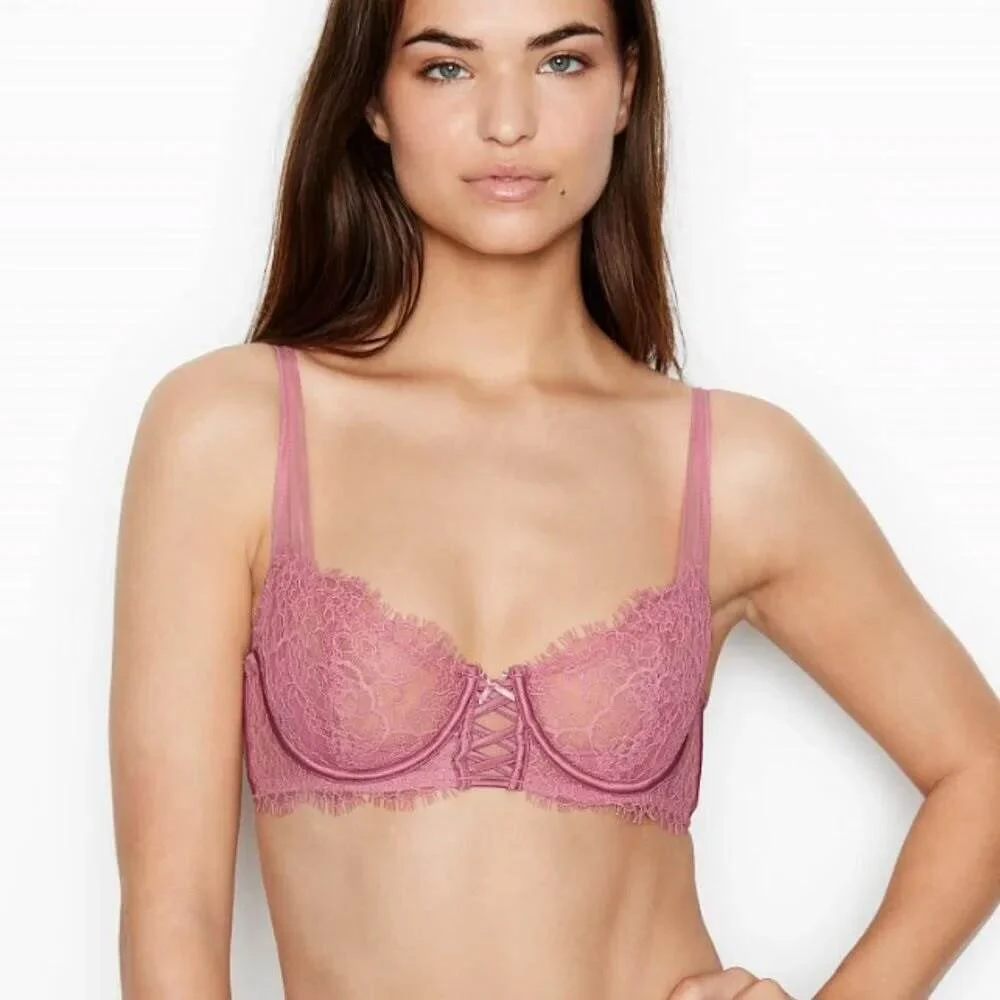 Soutien-Gorge Brassière Dentelle Rose Victoria's Secret Pink Dream Angels Wicked Lace Bra Victoria’s secret seconde main