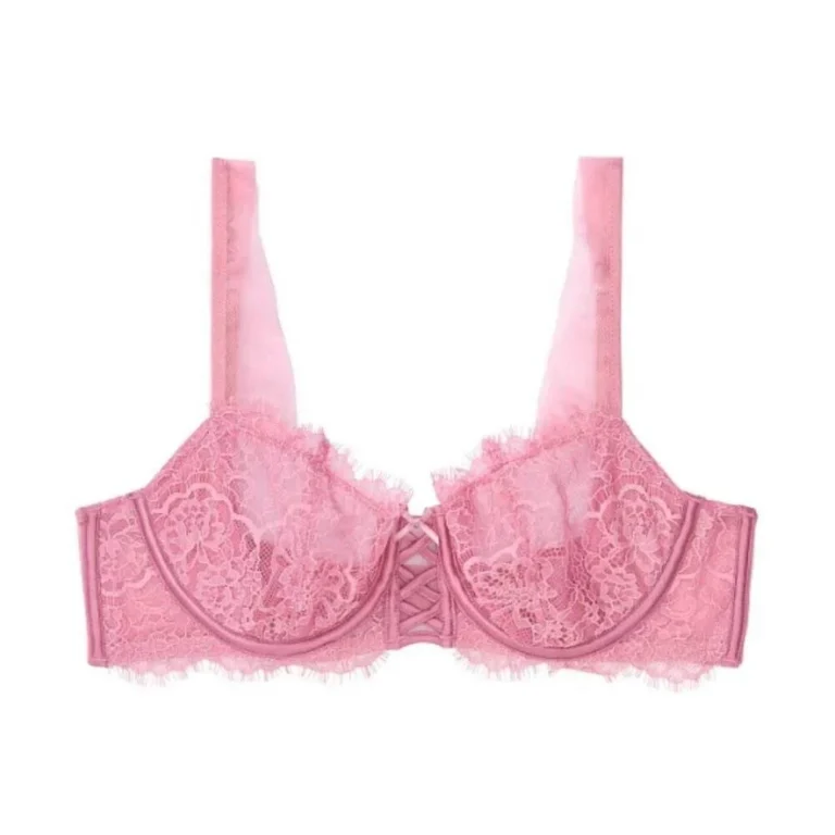 Image for Victoria’s Secret Pink Dream Angels Wicked Lace Bra – Pink Lace Bra