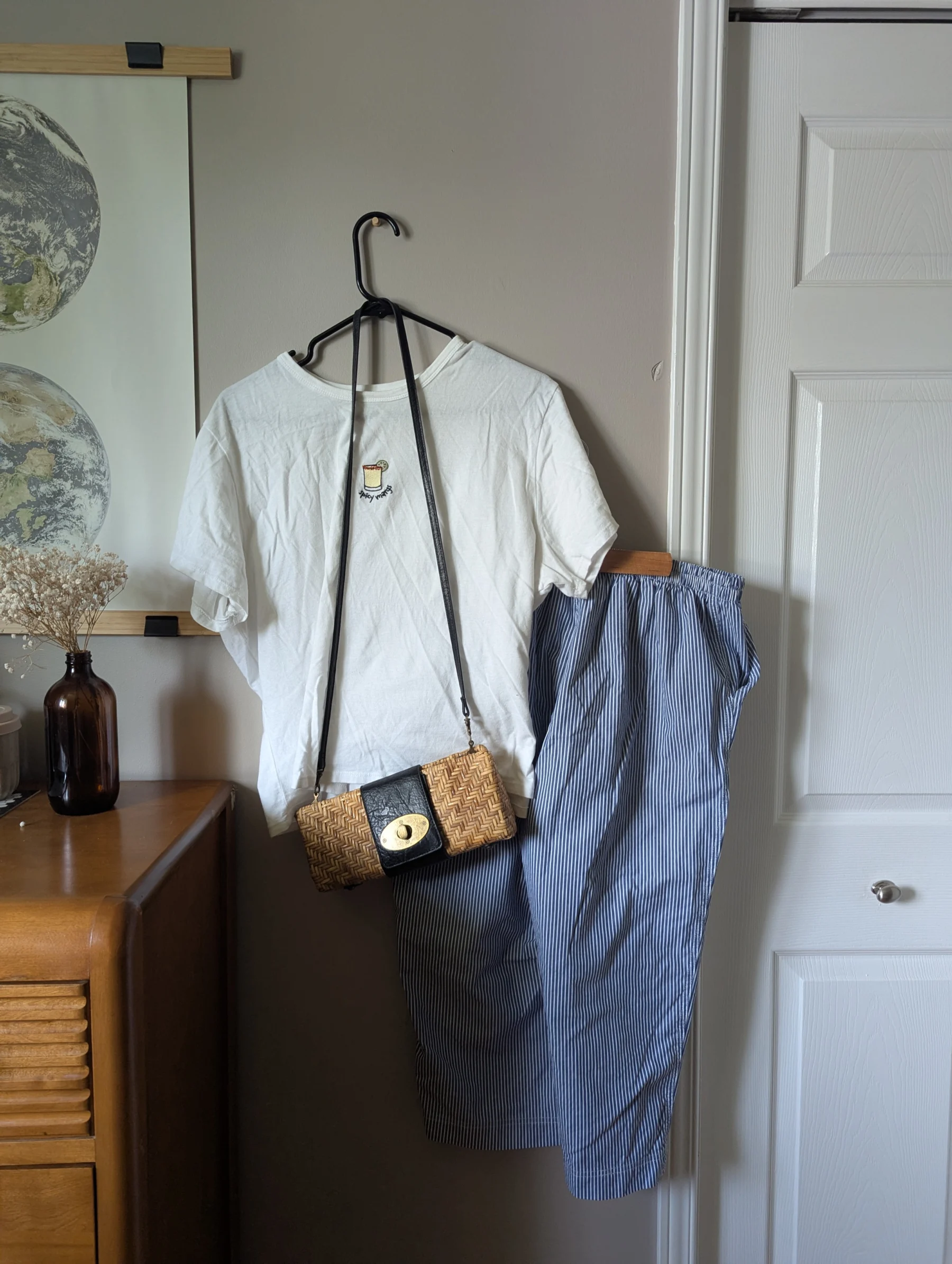 T-shirt en coton avec broderie Abercrombie and Fitch seconde main