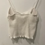 Thumbnail for Haut Camisole Blanche à Smocks Aritzia Wilfred White Ballet Smocked Cami Tank Top