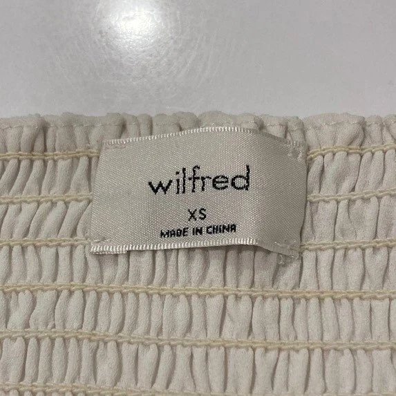 Image for Haut Camisole Blanche à Smocks Aritzia Wilfred White Ballet Smocked Cami Tank Top