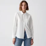 Featured thumbnail for Chemise Popeline Blanche avec Poche Avant GAP White Poplin Shirt with Front Pocket