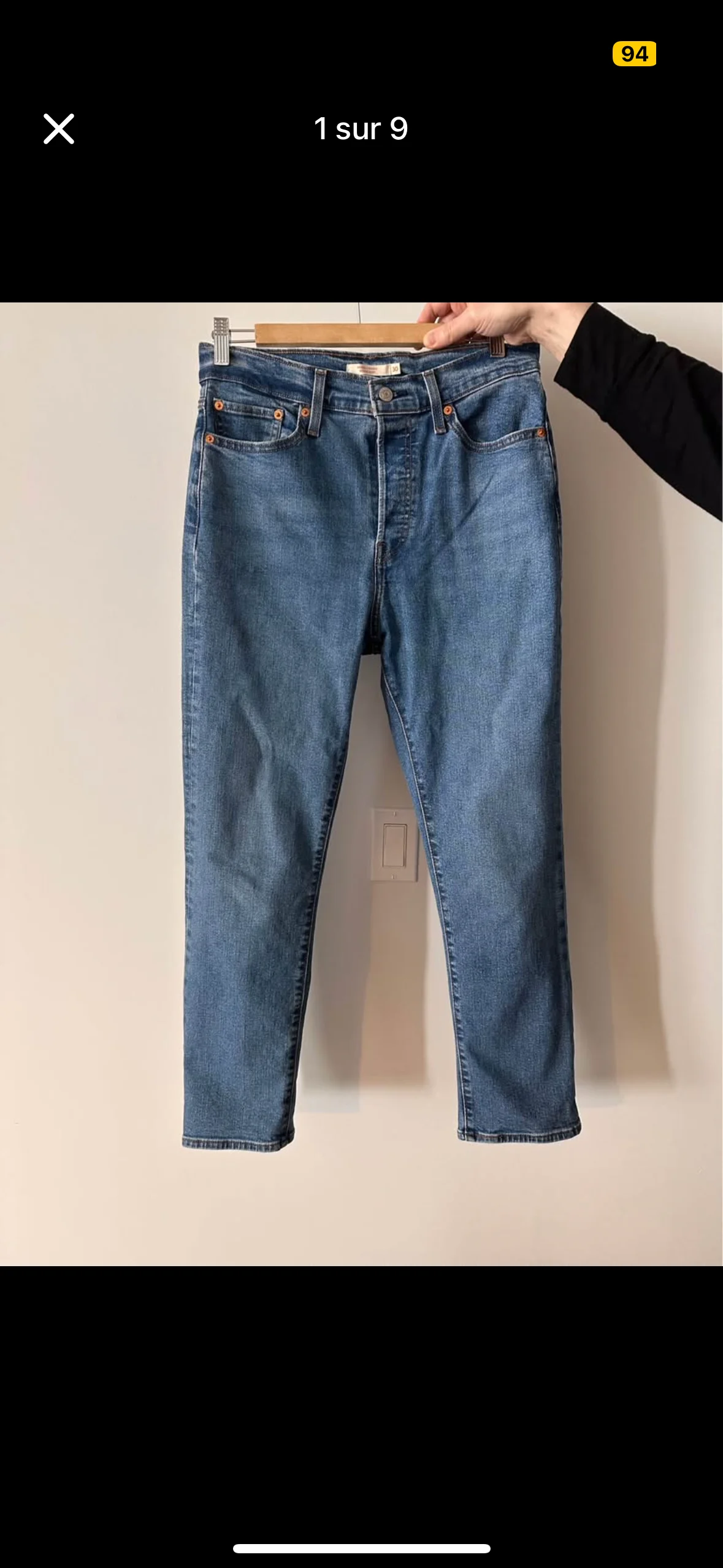 Jeans Levi's Wedgie High Rise Straight Jeans Love In The Mist - Medium Stone Wash size W30-L28 NEW Levis seconde main