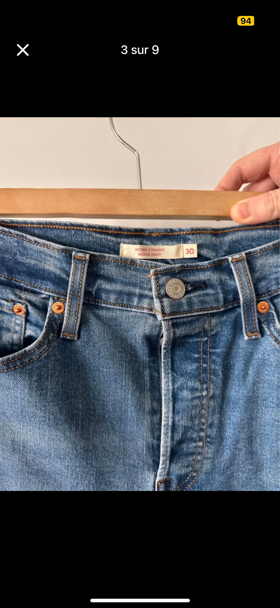 Image for Levi's Women's Wedgie High Rise Straight Jeans Love In The Mist - Medium Stone Wash size W30-L28 NEW