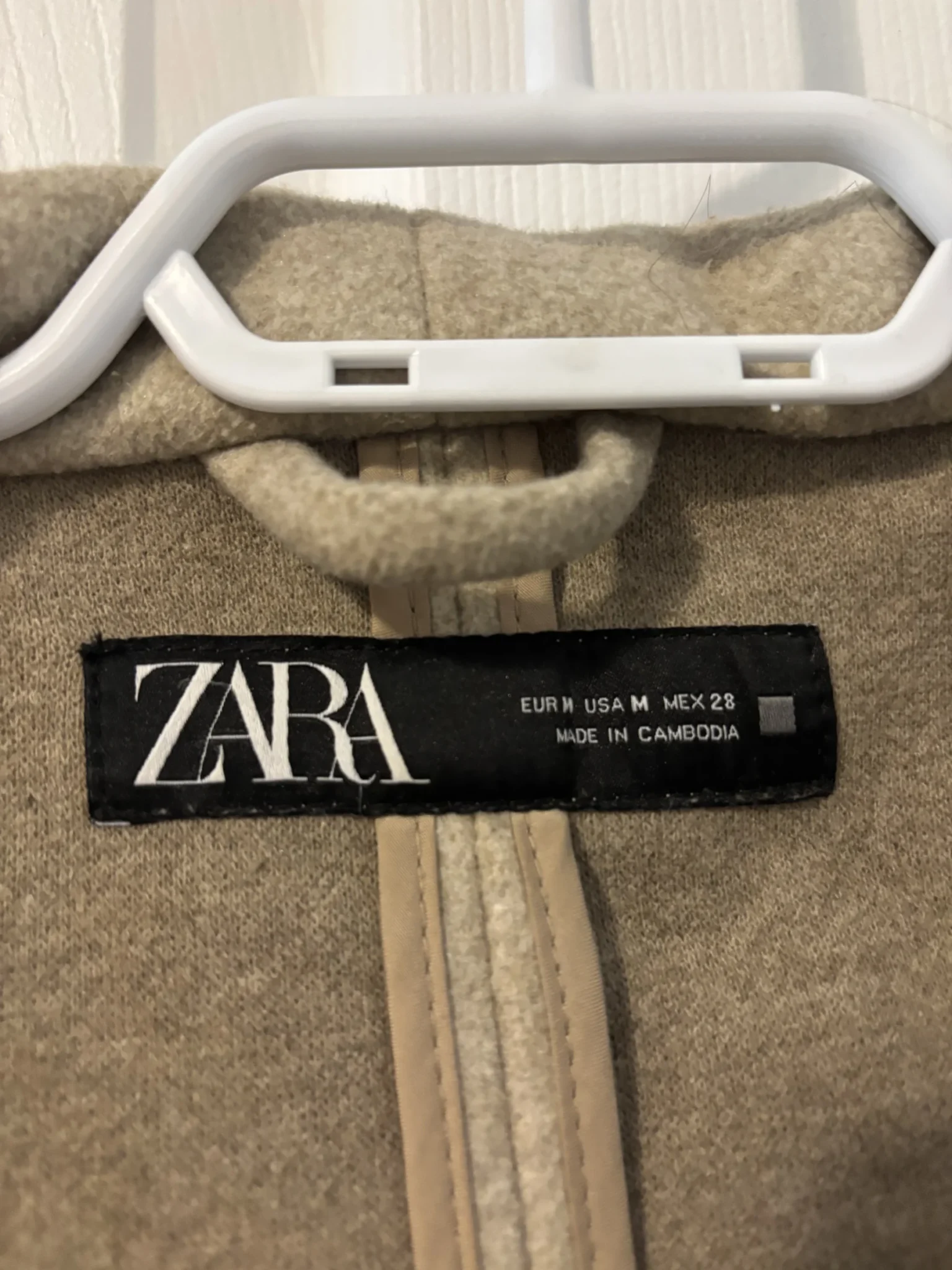 Image for Beige Zara coat