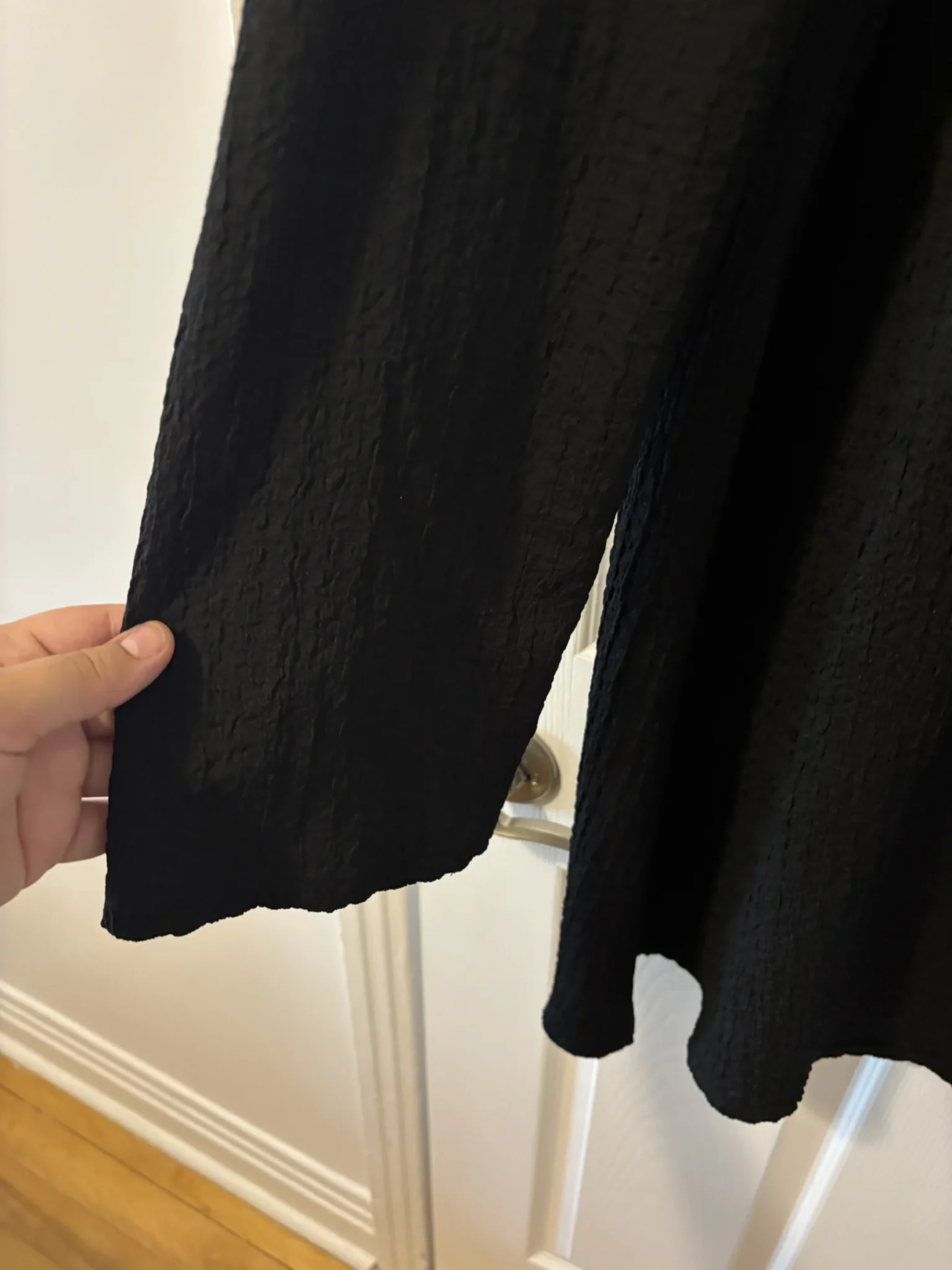 Image for Robe texturée noire XL