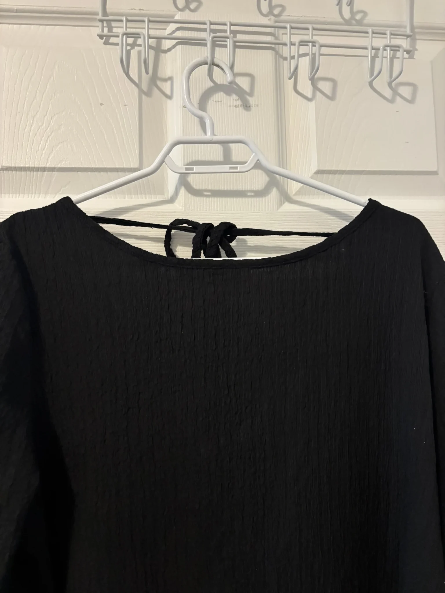 Image for Robe texturée noire XL