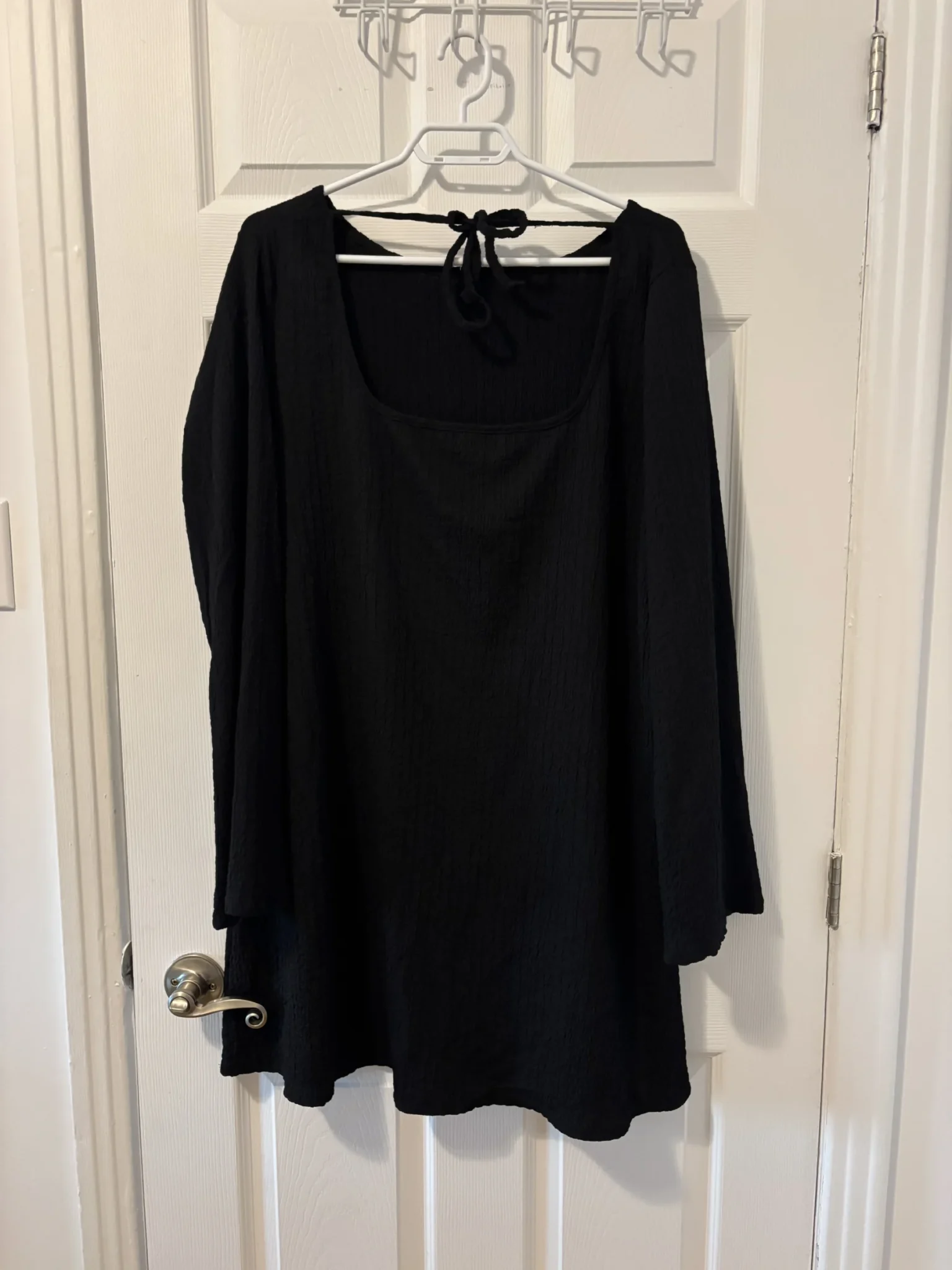 Image for Robe texturée noire XL