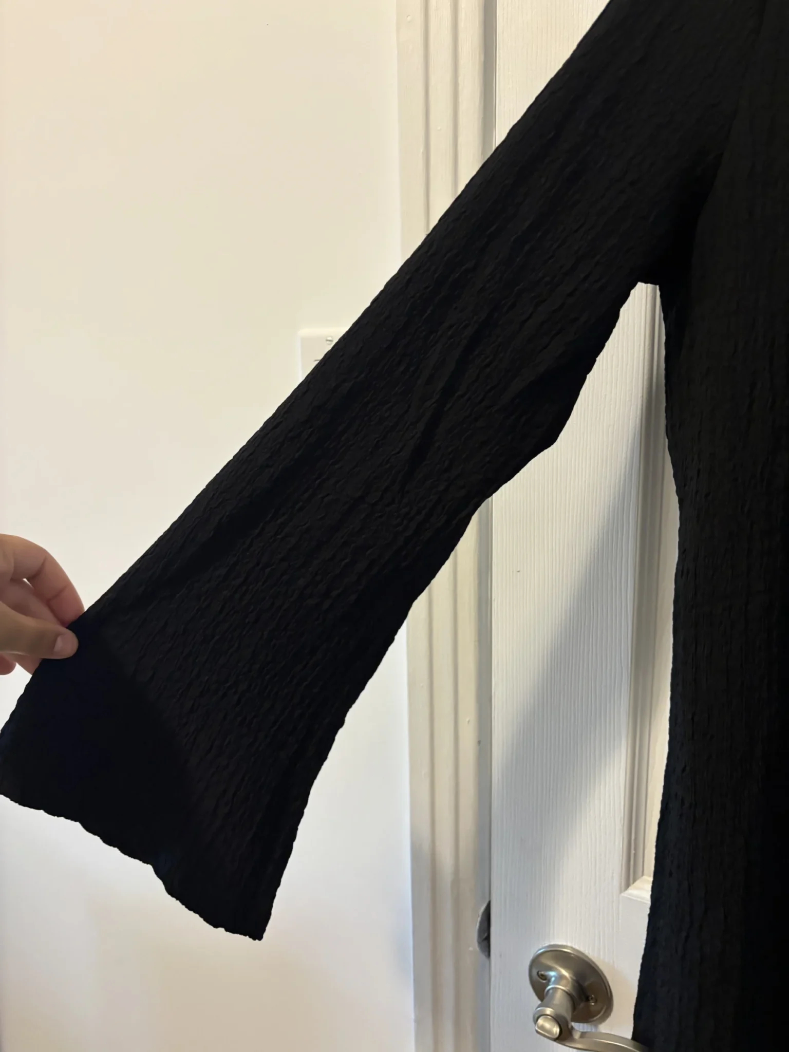 Image for Robe texturée noire XL