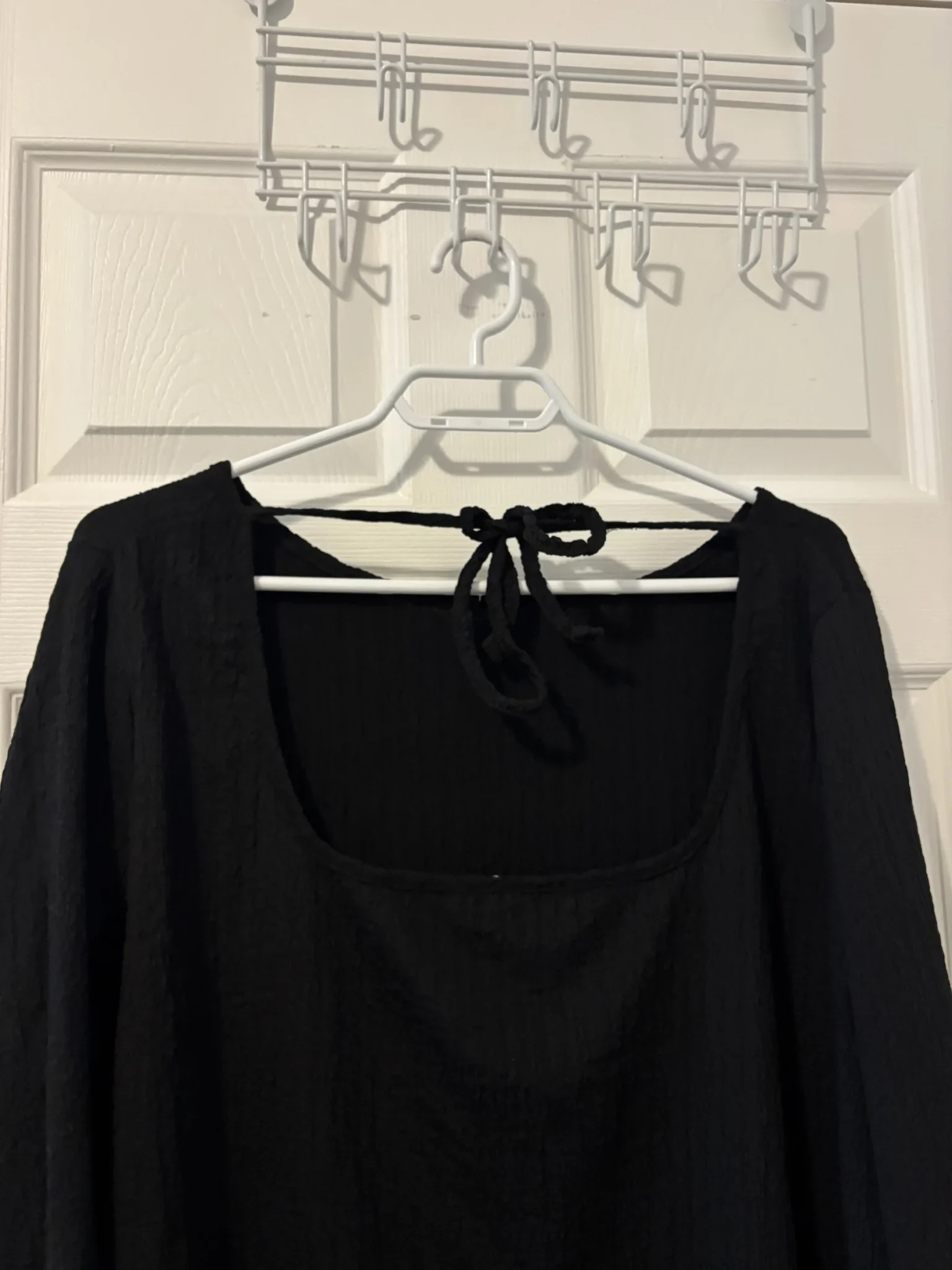 Image for Robe texturée noire XL
