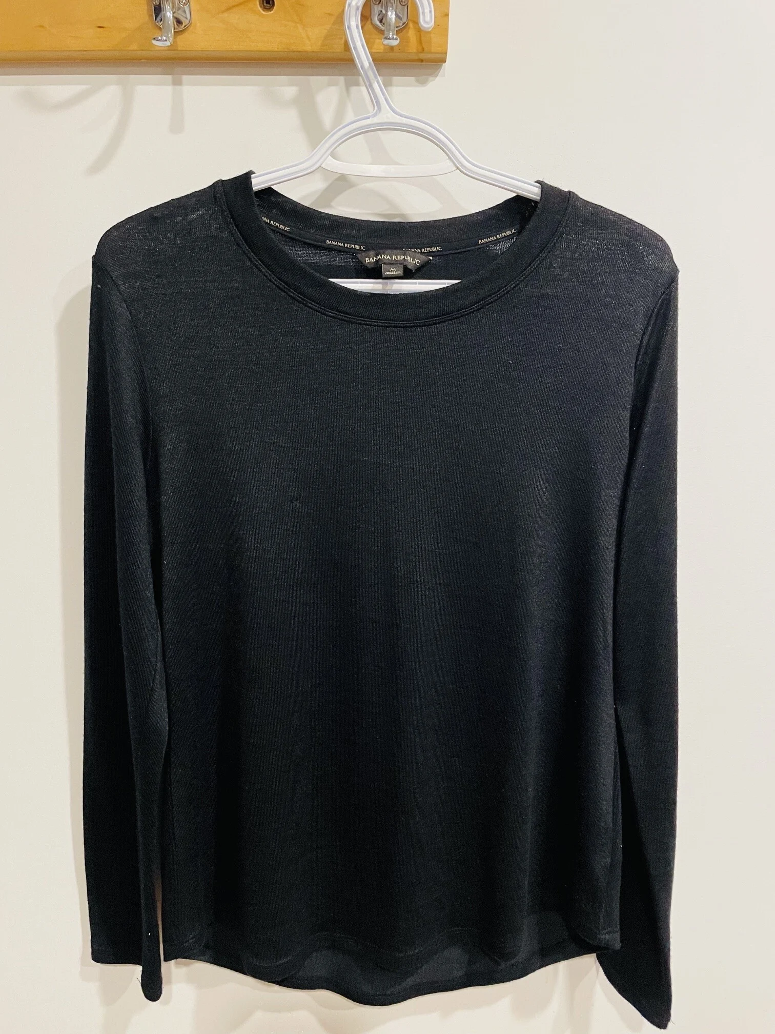 Haut manches longues noir Banana Republic seconde main