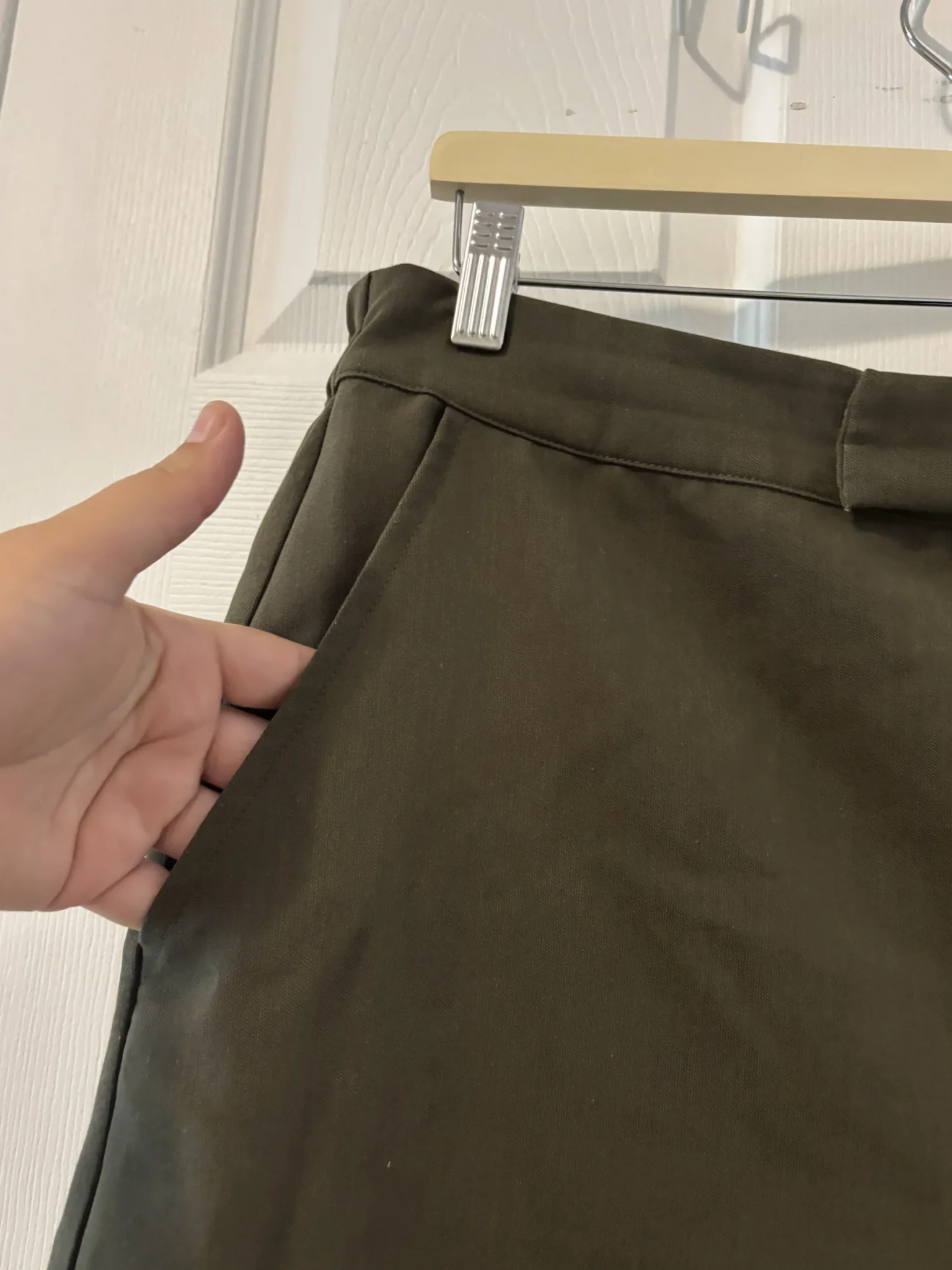 Image for Pantalon palazzo kaki XL