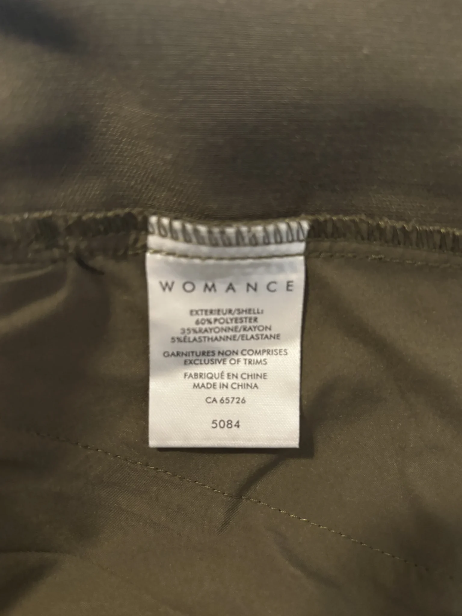 Image for Pantalon palazzo kaki XL