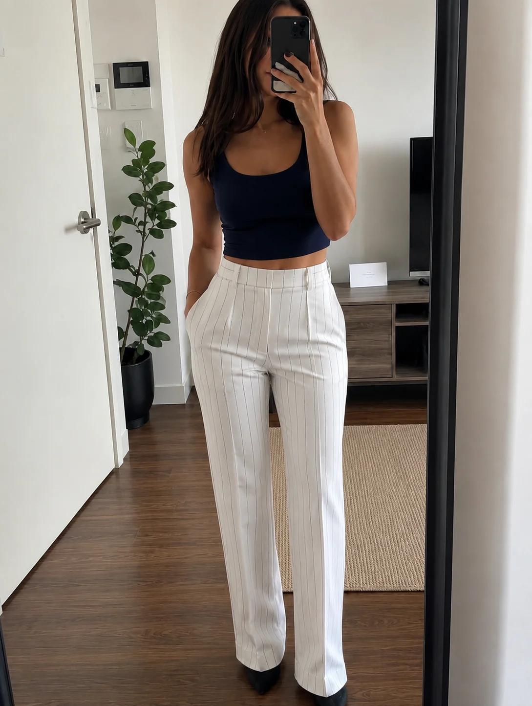 Pantalon en lin Suzy Shier seconde main
