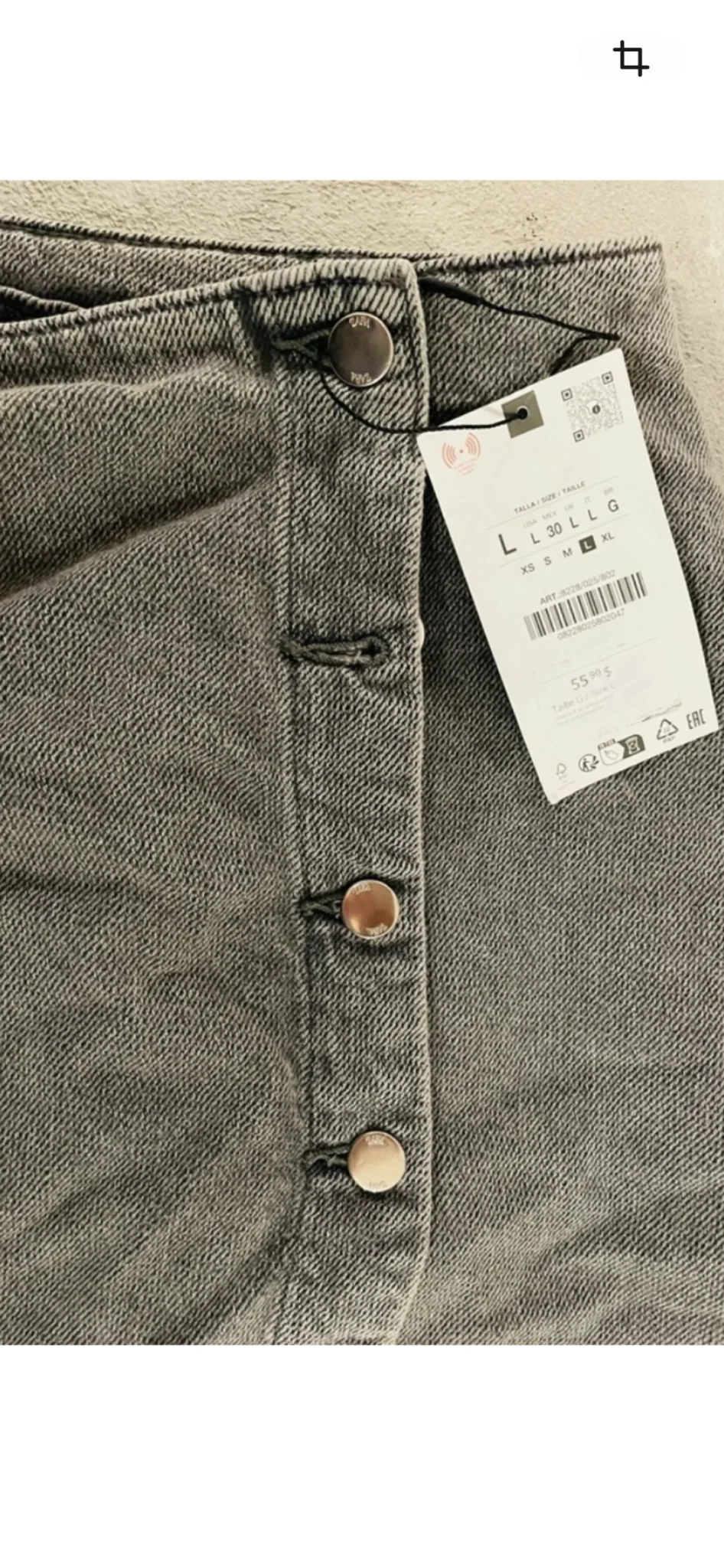 Image for Jupe longue en jeans asymétrique