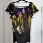 Featured thumbnail for 100% Soie! Haut Ted Baker motifs fleuris taille S