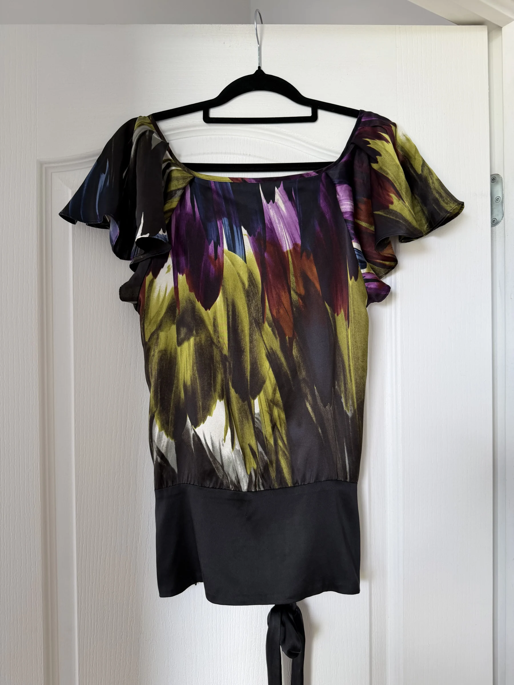 100% Soie! Haut Ted Baker motifs fleuris taille S Ted Baker seconde main
