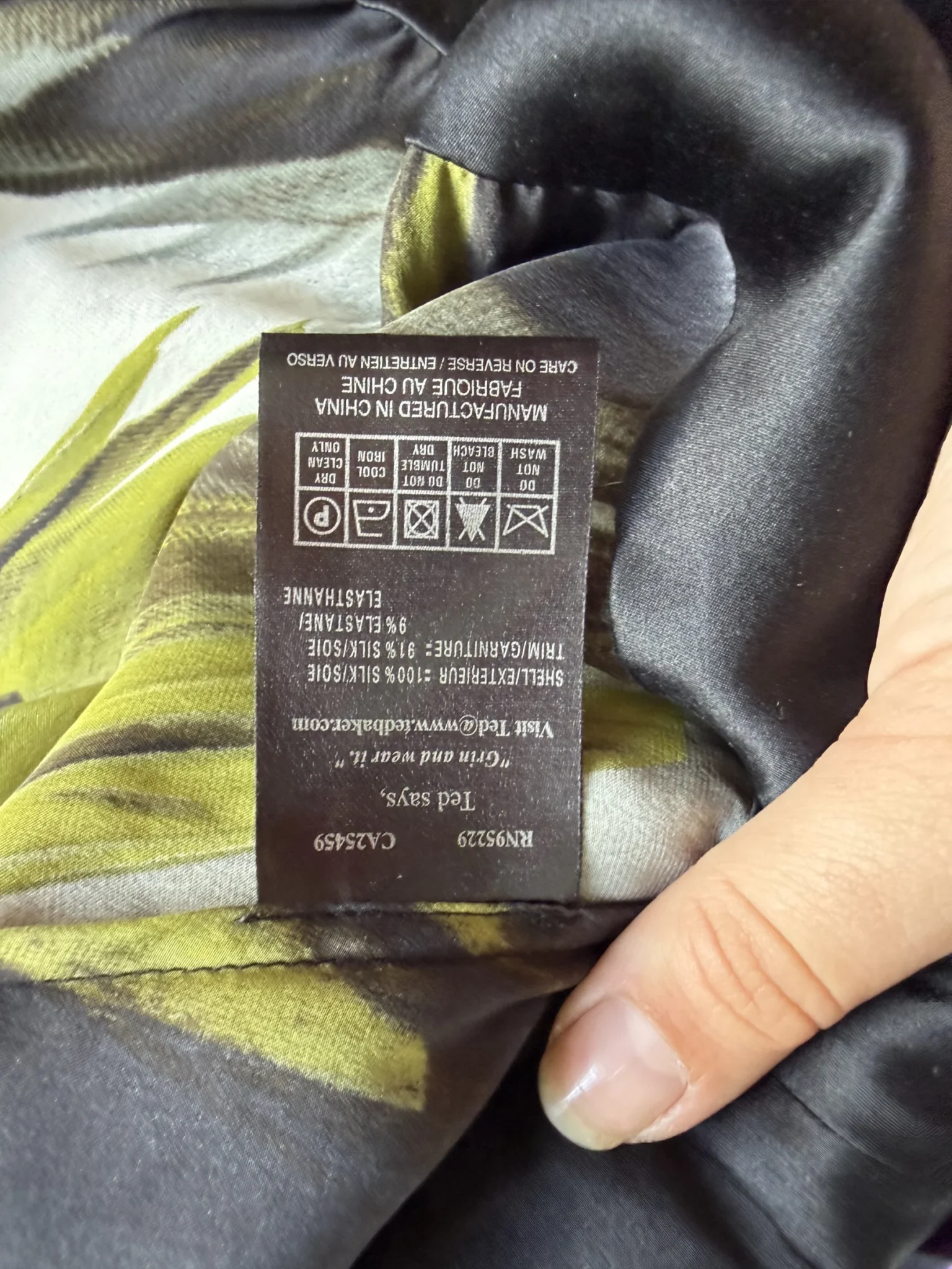 Image for 100% Soie! Haut Ted Baker motifs fleuris taille S
